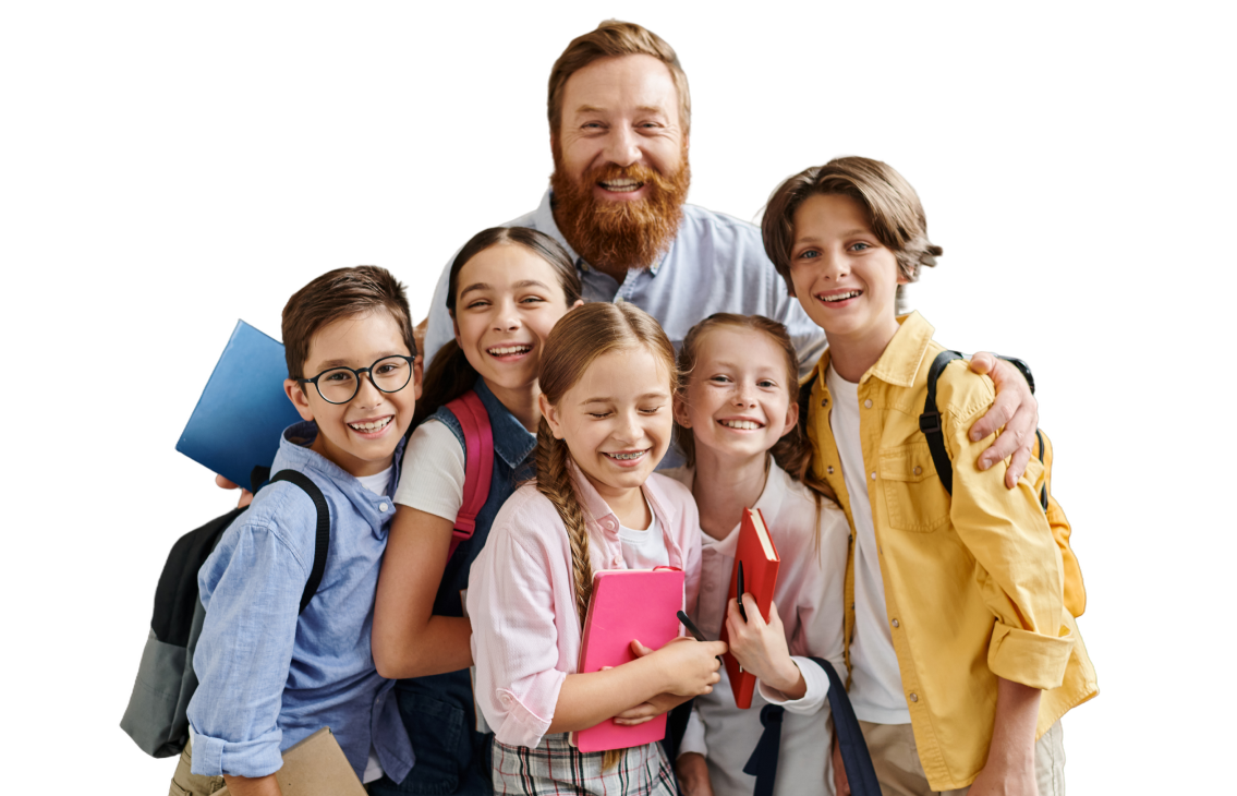 Group of Children with Educator